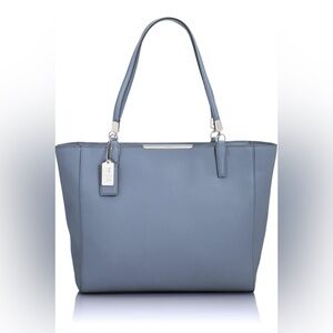Coach Madison East/west Tote In Saffiano Leather blue shoulder purse